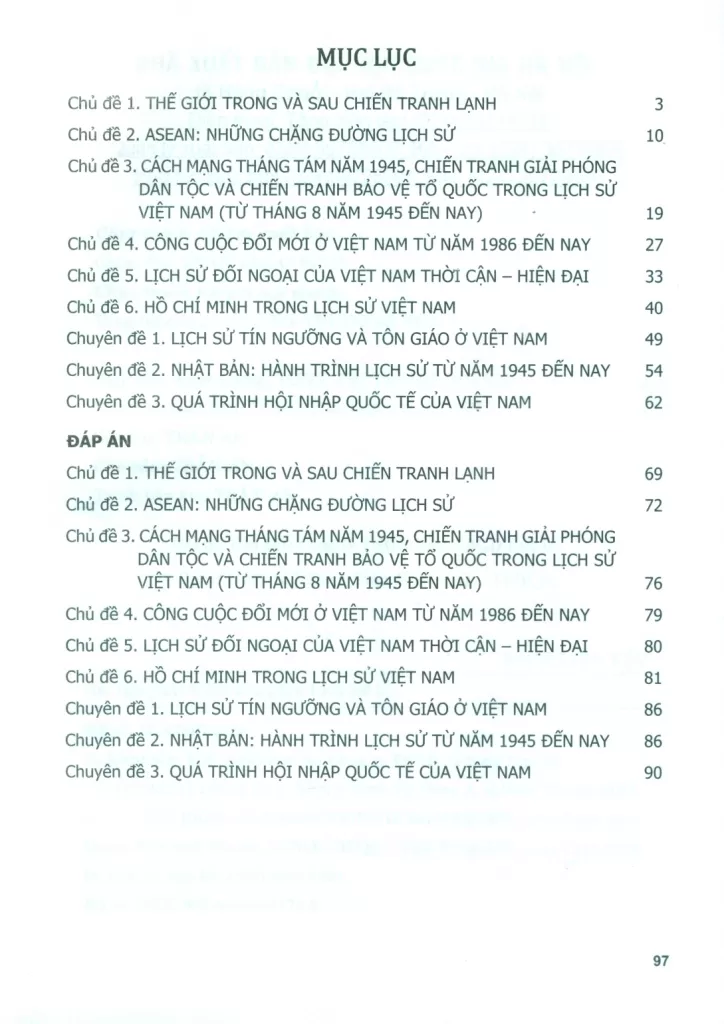 BÀI TẬP PHÁT TRIỂN NĂNG LỰC LỊCH SỬ LỚP 12 (Theo chương trình GDPT mới)